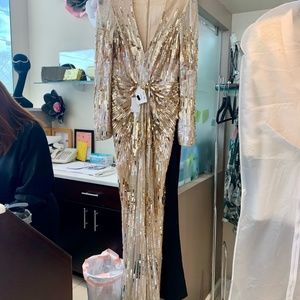 Jenny Packman  gold gown